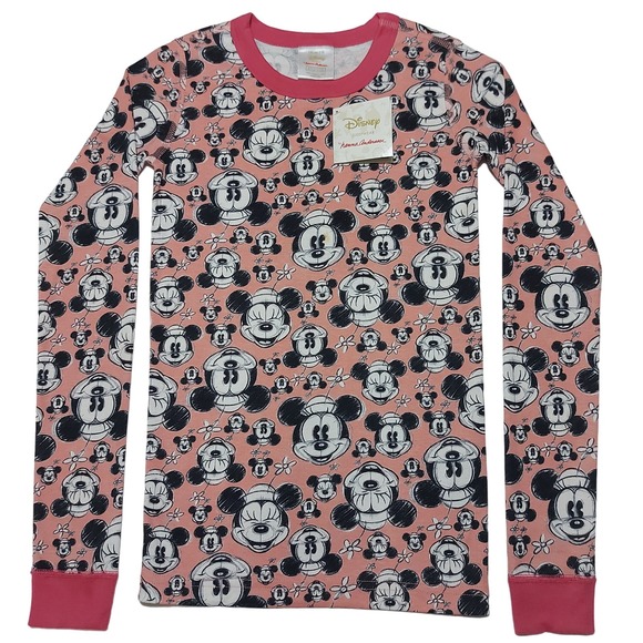 Hanna Andersson + Disney Minnie Mouse print long johns pajama set - Picture 2 of 11